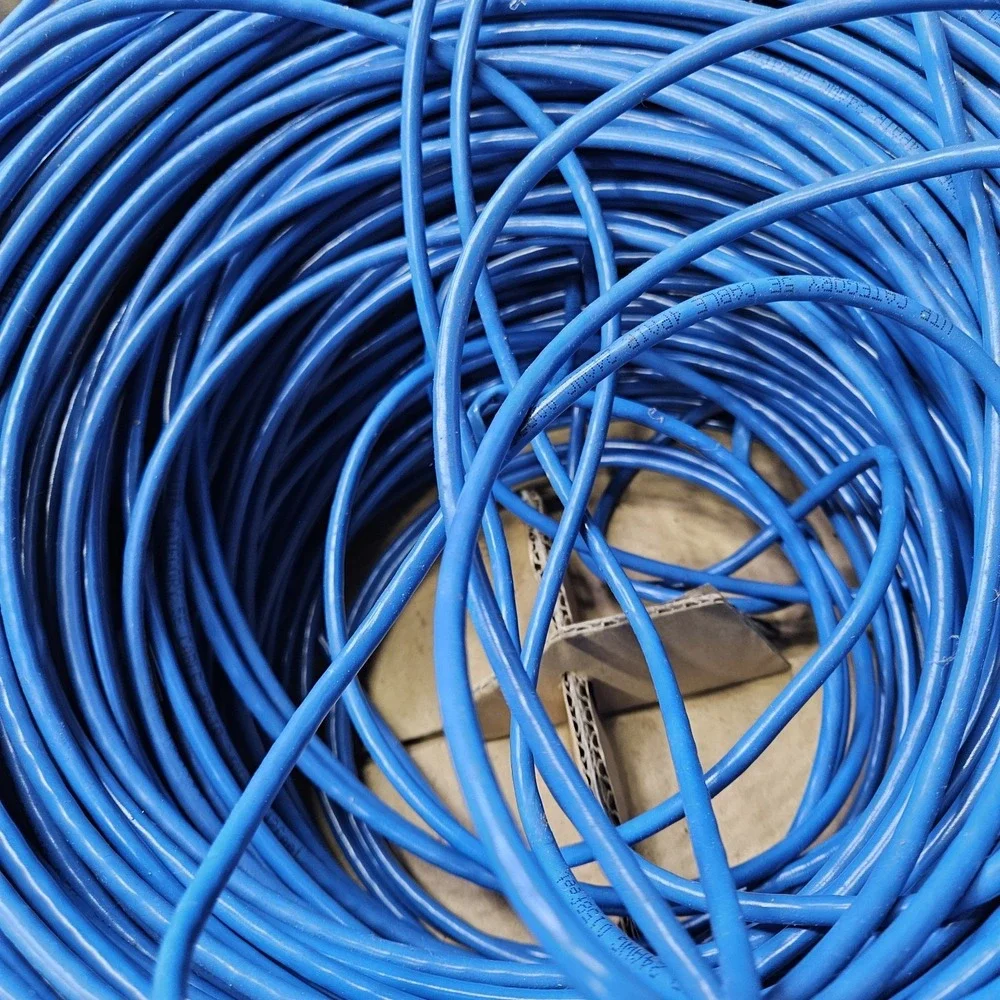 EZ50.5BU Cat5e Ethernet Cable 1000ft Bulk Wire Blue Flexible Patch UTP